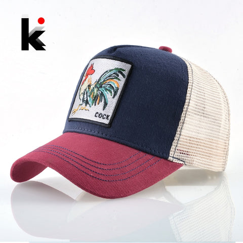 New Rooster Embroidery Hip Hop Hats Men