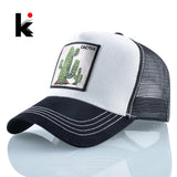Summer Breathable Mesh Hats Men Women Cactus