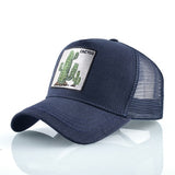 Summer Breathable Mesh Hats Men Women Cactus