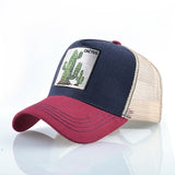 Summer Breathable Mesh Hats Men Women Cactus
