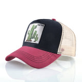 Summer Breathable Mesh Hats Men Women Cactus