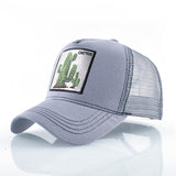 Summer Breathable Mesh Hats Men Women Cactus